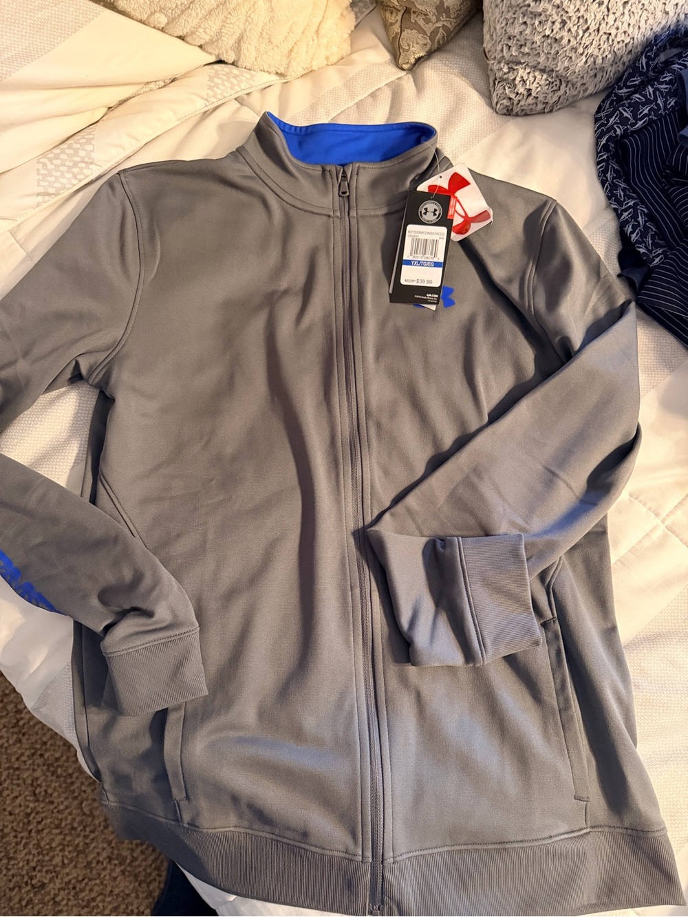 Under Armour Youth Full-Zip Grey Performance Jacket